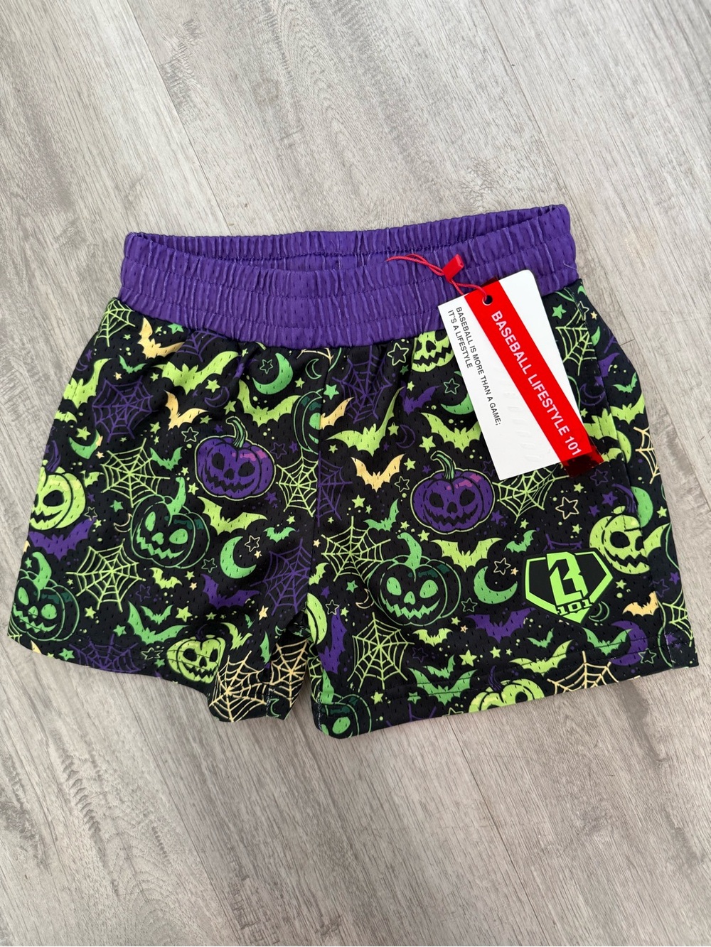 Baseball Lifestyle 101 Kids' Halloween Shorts XS